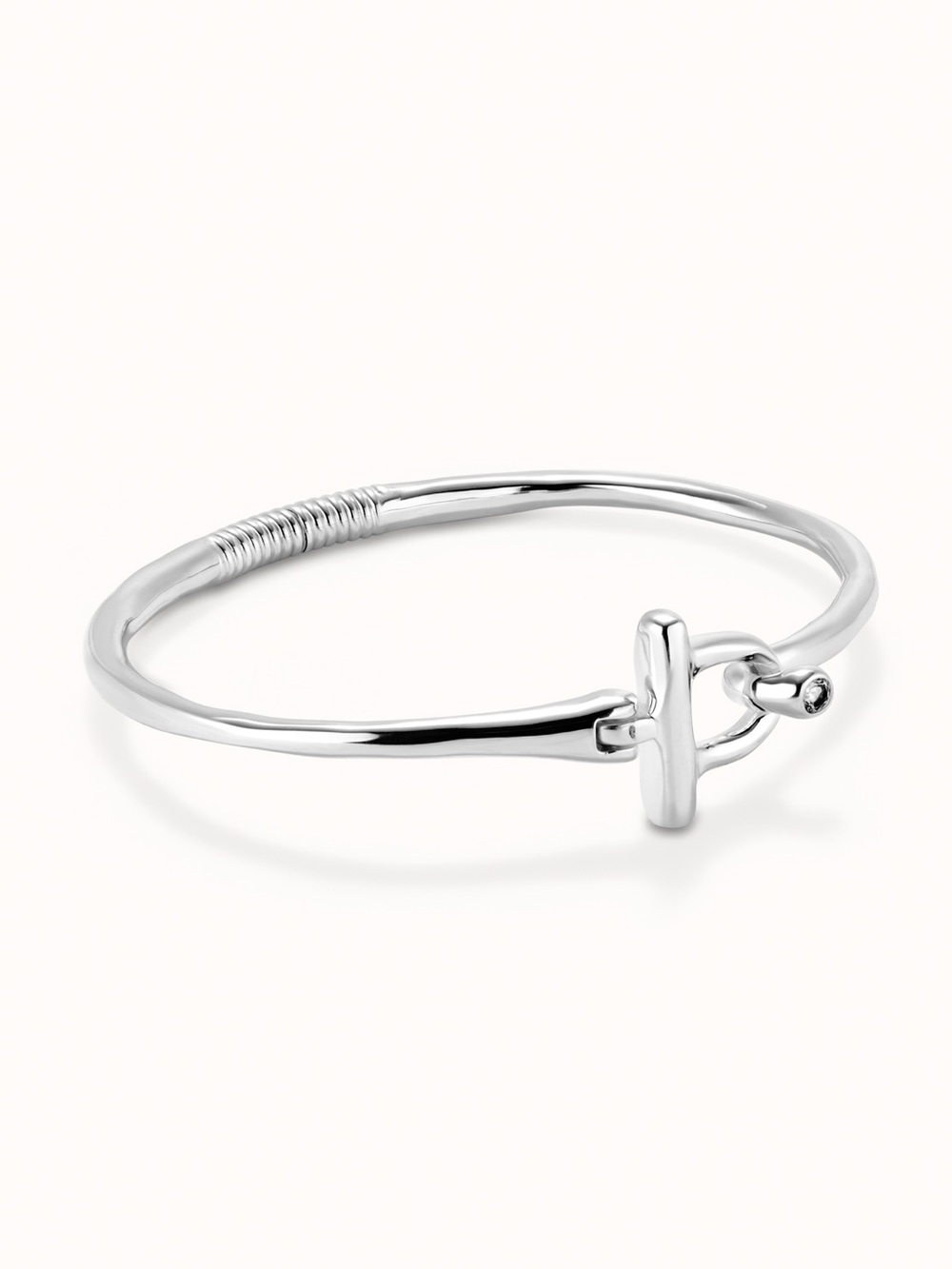 UNO de 50 Silver Small Clasp Bangle